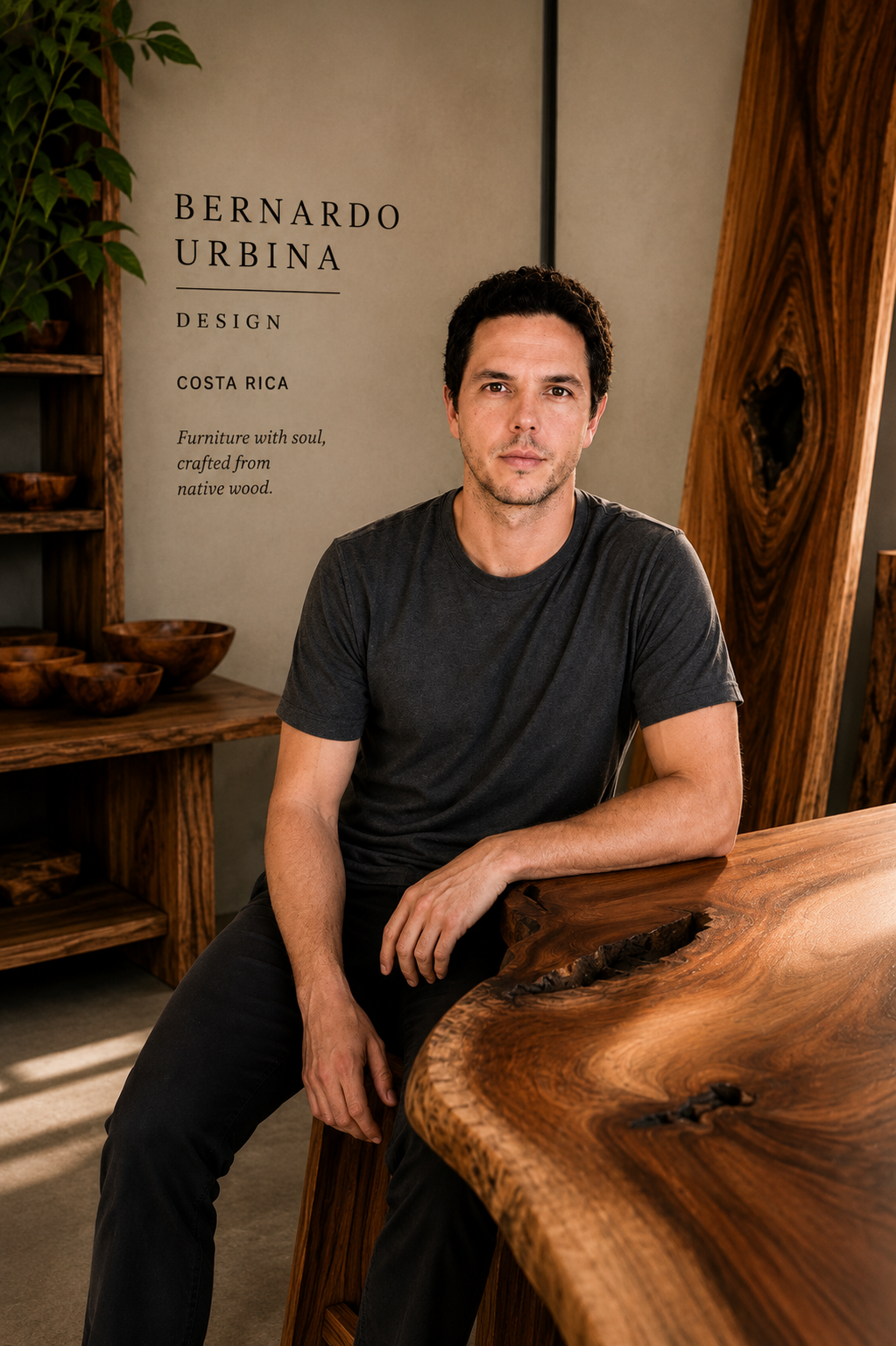 Bernardo Urbina in his design atelier