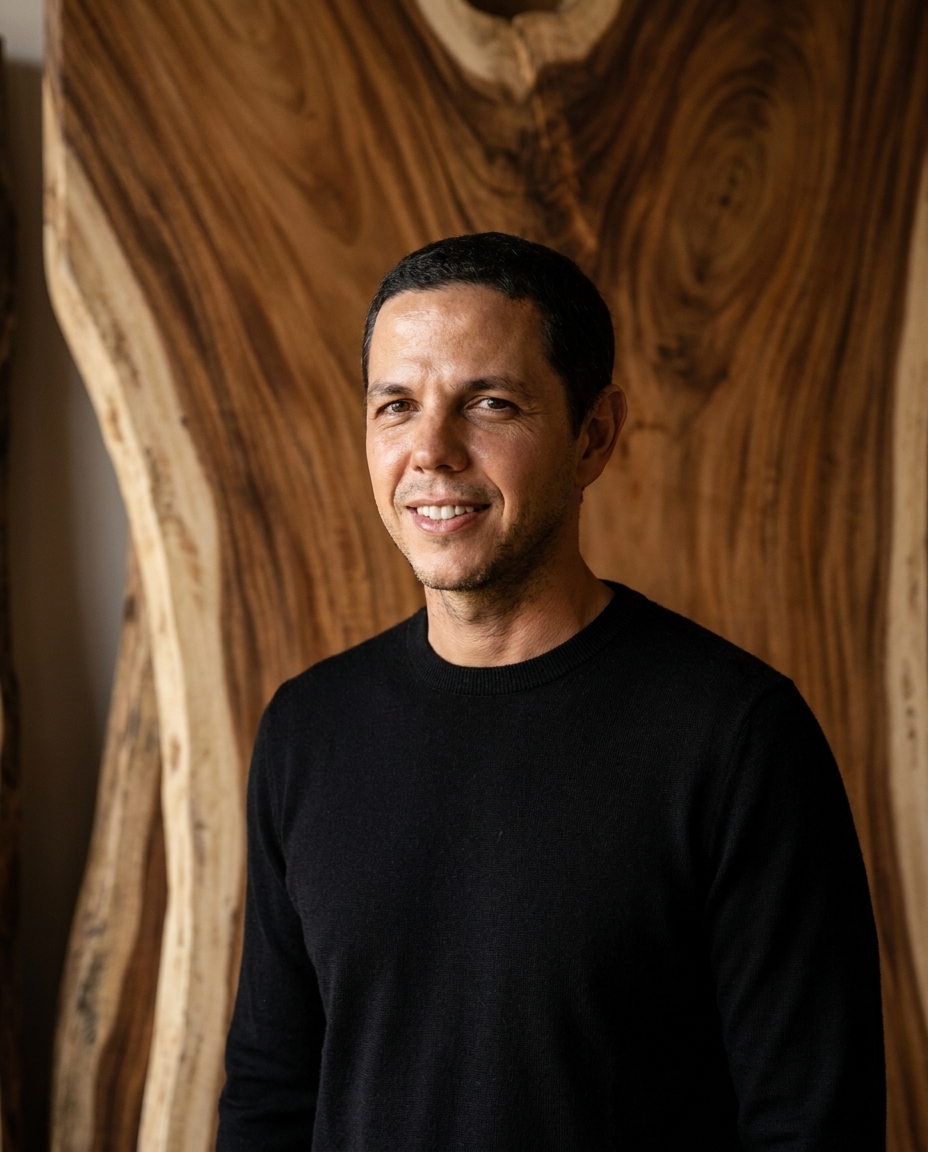 Bernardo Urbina in his design atelier